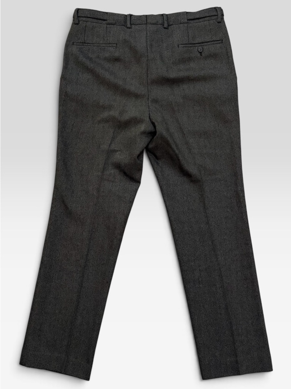 Authentic Gucci Men’s Heavy Wool Herringbone Straight Leg Trousers 36 x 31! - Picture 2 of 9